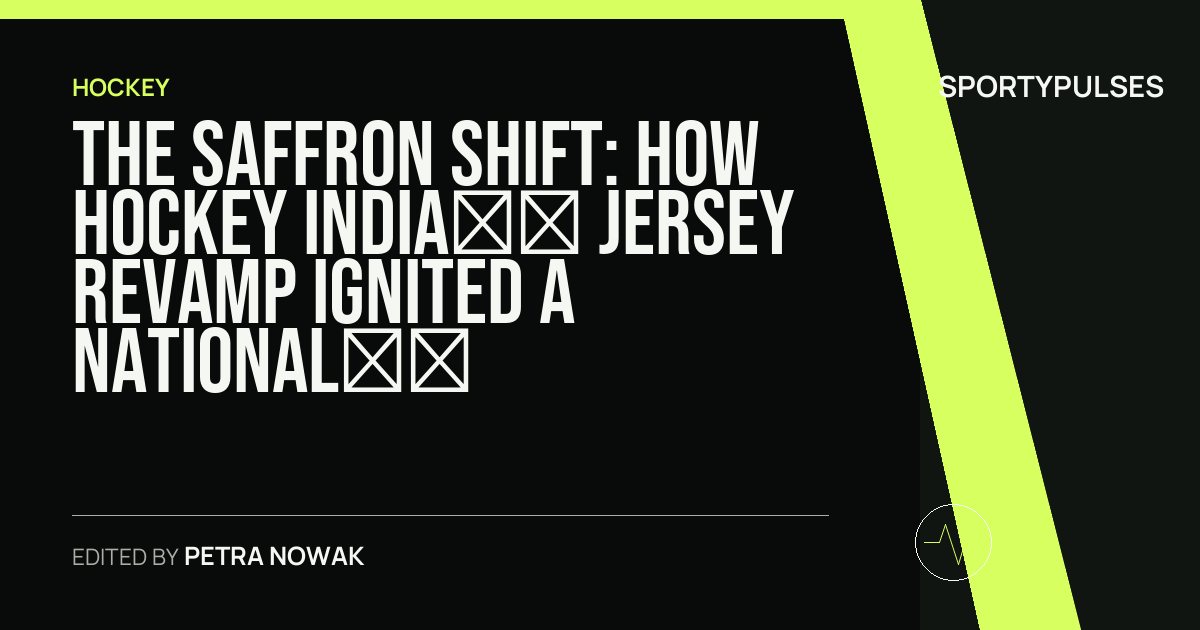 Image accompanying coverage of The Saffron Shift: How Hockey India’s Jersey Revamp Ignited a National Firestorm