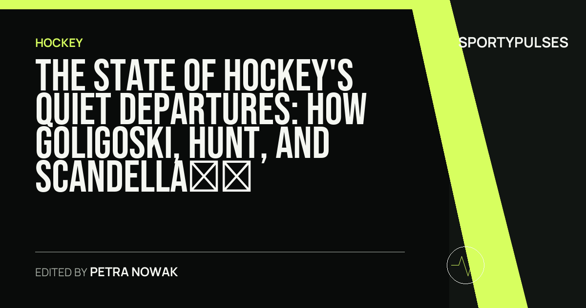 Image accompanying coverage of The State of Hockey's Quiet Departures: How Goligoski, Hunt, and Scandella Defined an Era of Blue-Line Resilience
