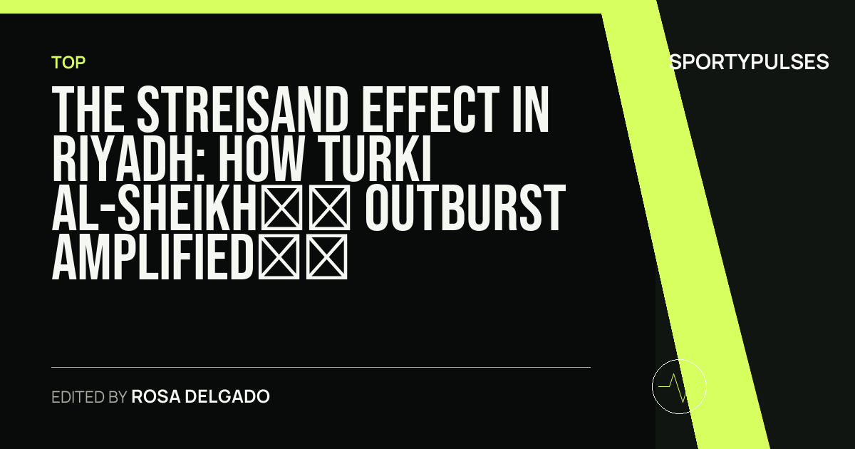 Image accompanying coverage of The Streisand Effect in Riyadh: How Turki Al-Sheikh’s Outburst Amplified The Athletic's Special Report