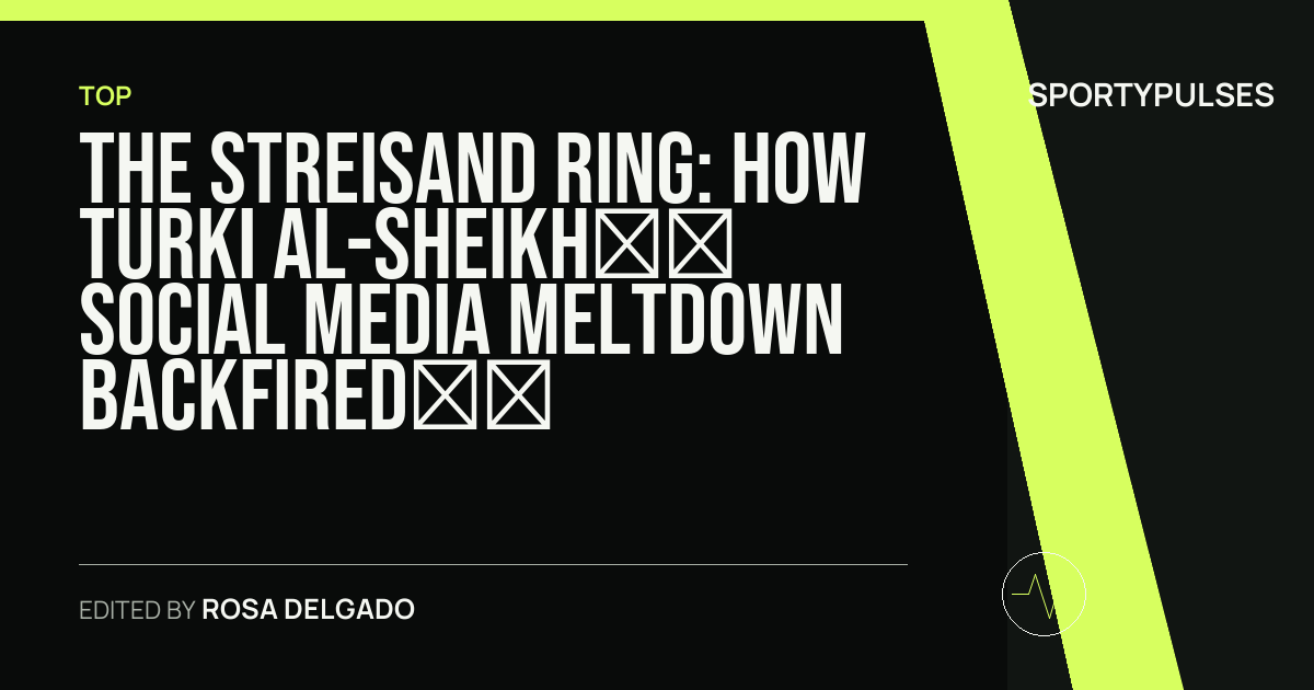 Image accompanying coverage of The Streisand Ring: How Turki Al-Sheikh’s Social Media Meltdown Backfired on The Athletic Censorship Effort