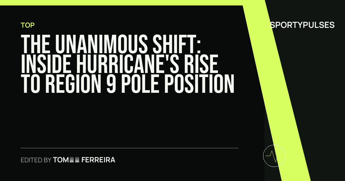 Image accompanying coverage of The Unanimous Shift: Inside Hurricane's Rise to Region 9 Pole Position