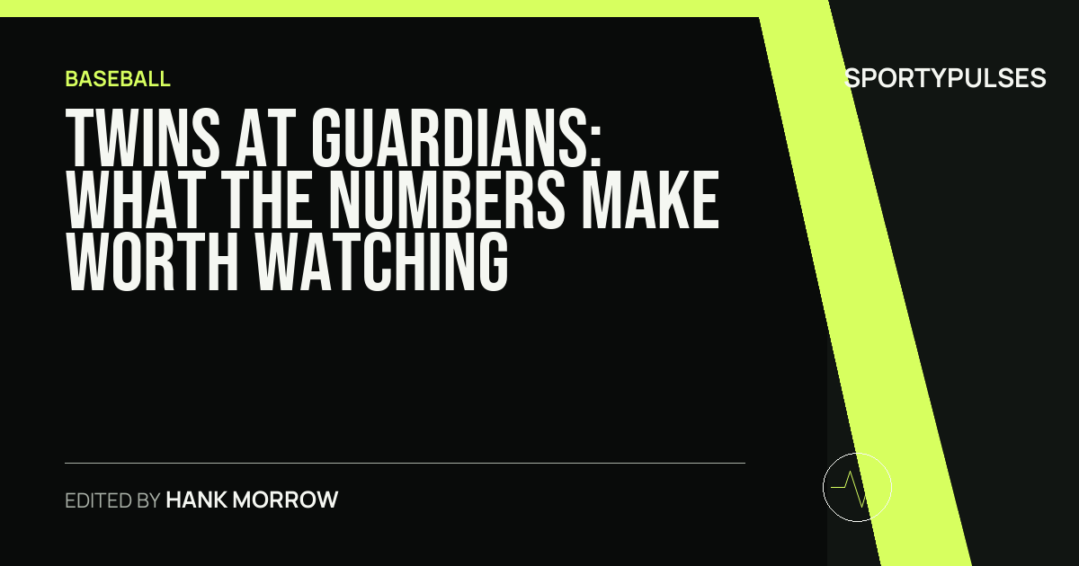 Twins at Guardians: what the numbers make worth watching