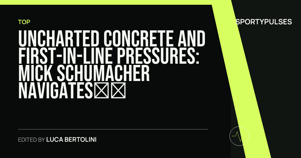 SportyPulses story card for Uncharted Concrete and First-In-Line Pressures: Mick Schumacher Navigates Nashville Qualifying