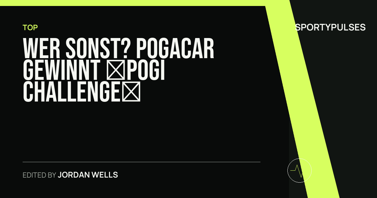 SportyPulses story card for Wer sonst? Pogacar gewinnt «Pogi Challenge»
