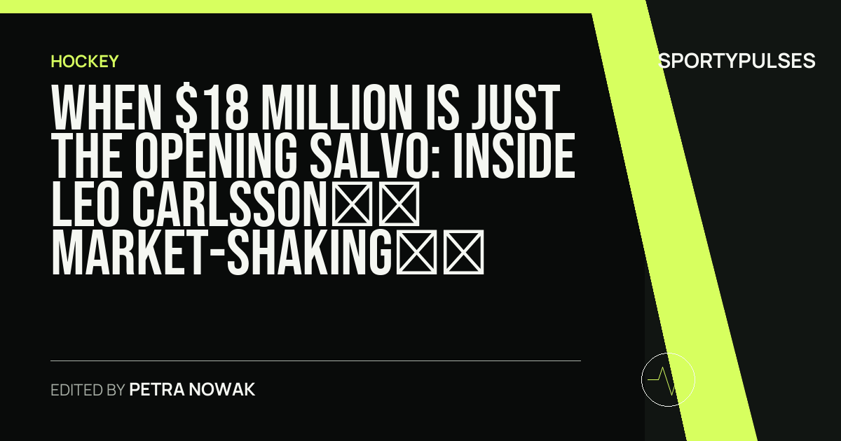 Image accompanying coverage of When $18 Million Is Just the Opening Salvo: Inside Leo Carlsson’s Market-Shaking Offer Sheet