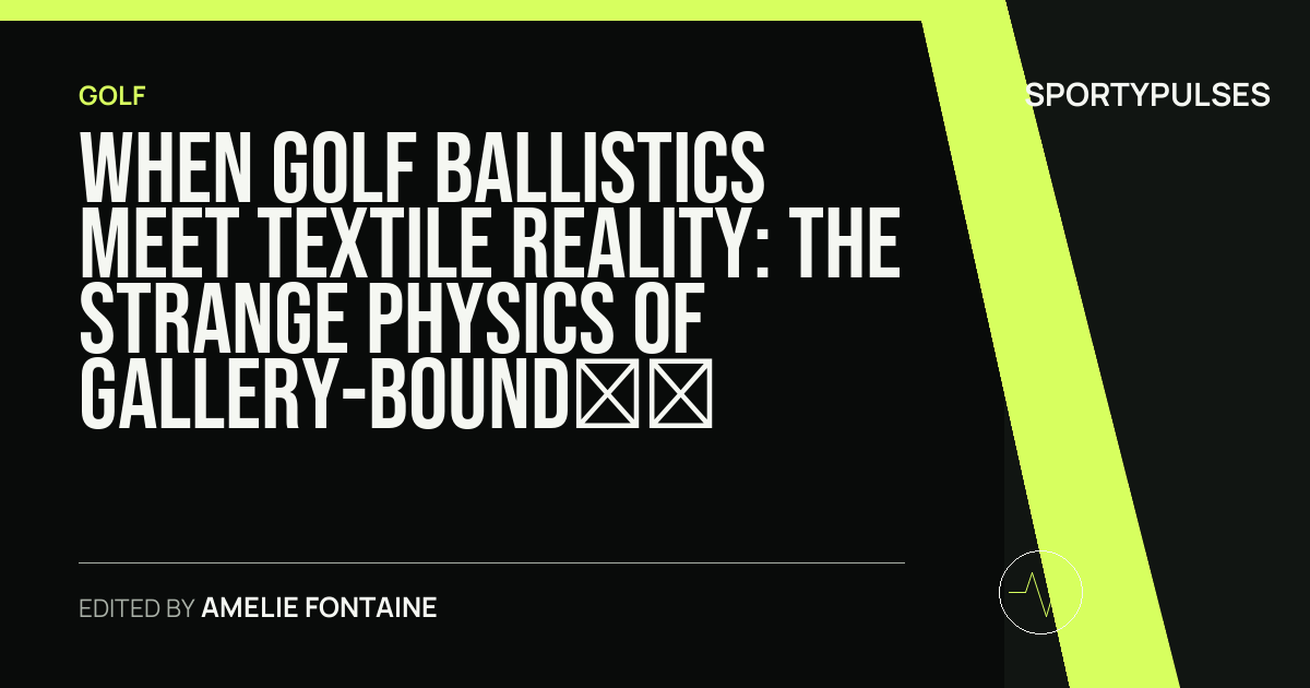 SportyPulses story card for When Golf Ballistics Meet Textile Reality: The Strange Physics of Gallery-Bound Drives
