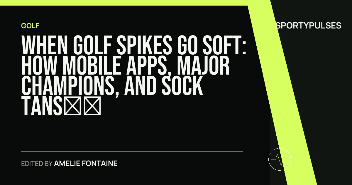 Image accompanying coverage of When Golf Spikes Go Soft: How Mobile Apps, Major Champions, and Sock Tans Redefined the Game
