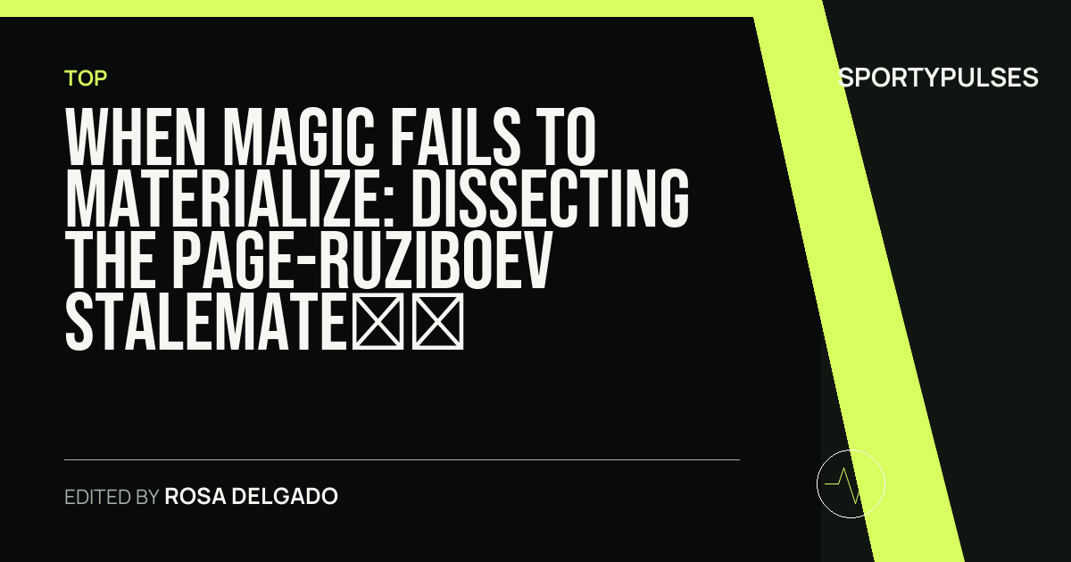 SportyPulses story card for When Magic Fails to Materialize: Dissecting the Page-Ruziboev Stalemate at UFC Paris