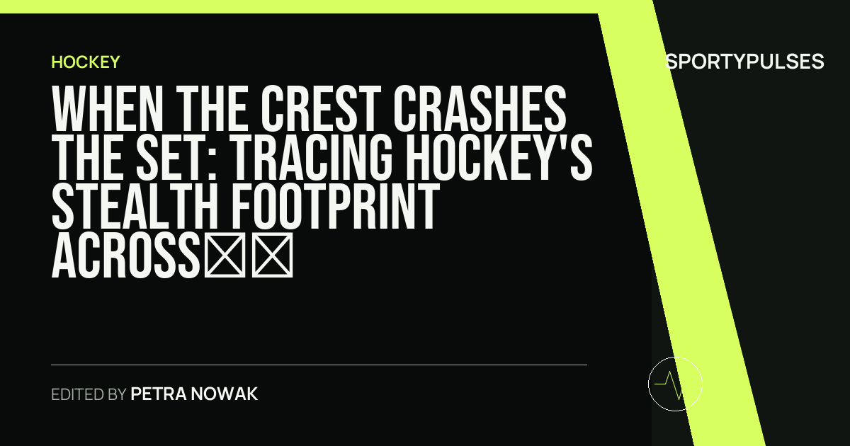 Image accompanying coverage of When the Crest Crashes the Set: Tracing Hockey's Stealth Footprint Across Pop Culture