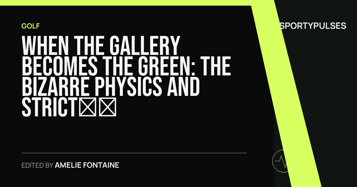 SportyPulses story card for When the Gallery Becomes the Green: The Bizarre Physics and Strict Rules of Golf's Most Improbable Caroms