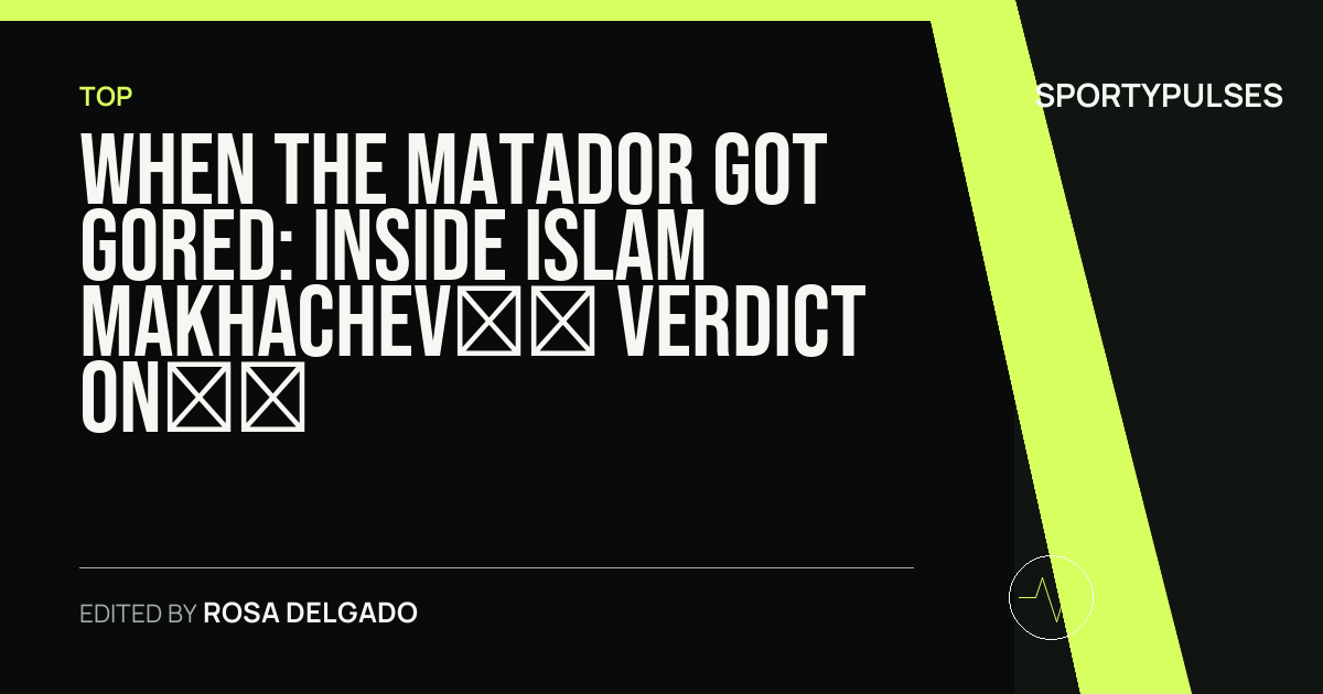 SportyPulses story card for When the Matador Got Gored: Inside Islam Makhachev’s Verdict on Justin Gaethje’s Shocker at UFC Freedom 250