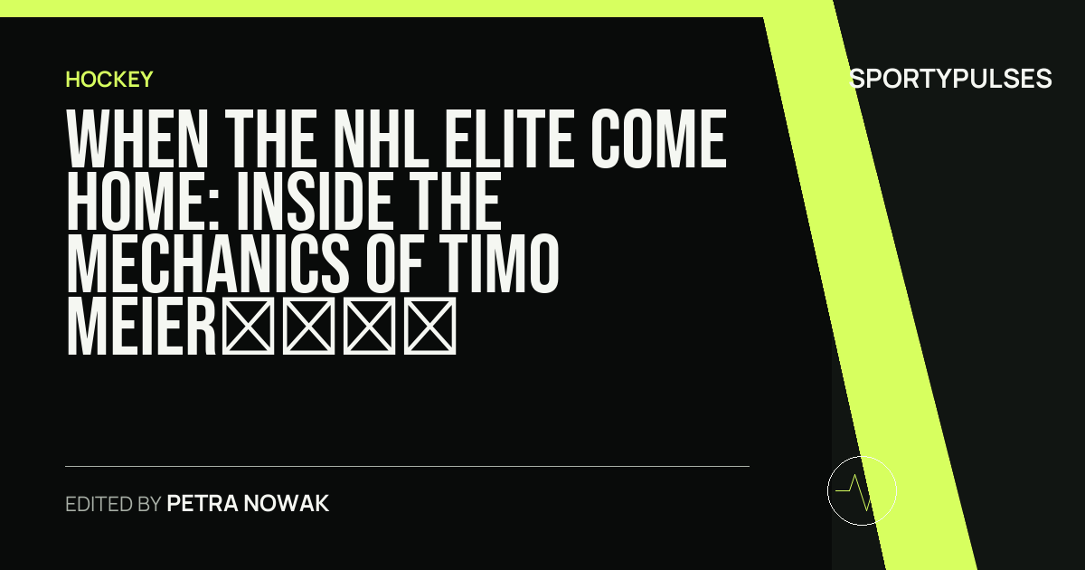 Image accompanying coverage of When the NHL Elite Come Home: Inside the Mechanics of Timo Meier’s Herisau Hockey Factory