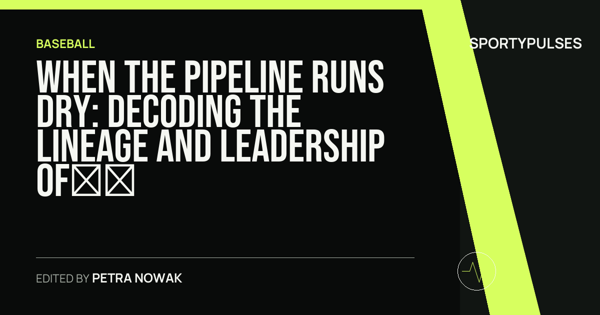Image accompanying coverage of When the Pipeline Runs Dry: Decoding the Lineage and Leadership of Modern Collegiate Baseball